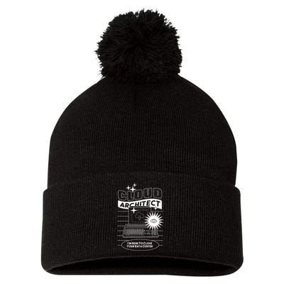 Cloud Architect Data Center Pom Pom 12in Knit Beanie