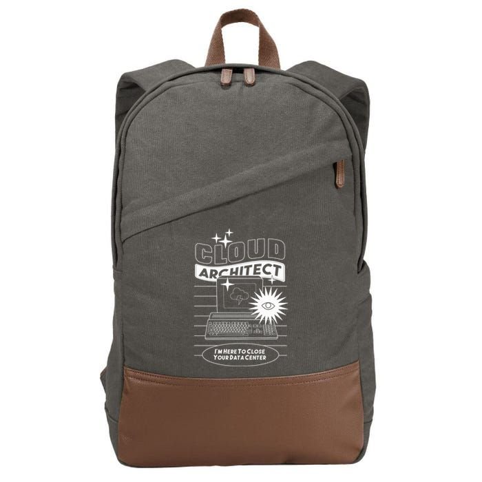 Cloud Architect Data Center Cotton Canvas Backpack