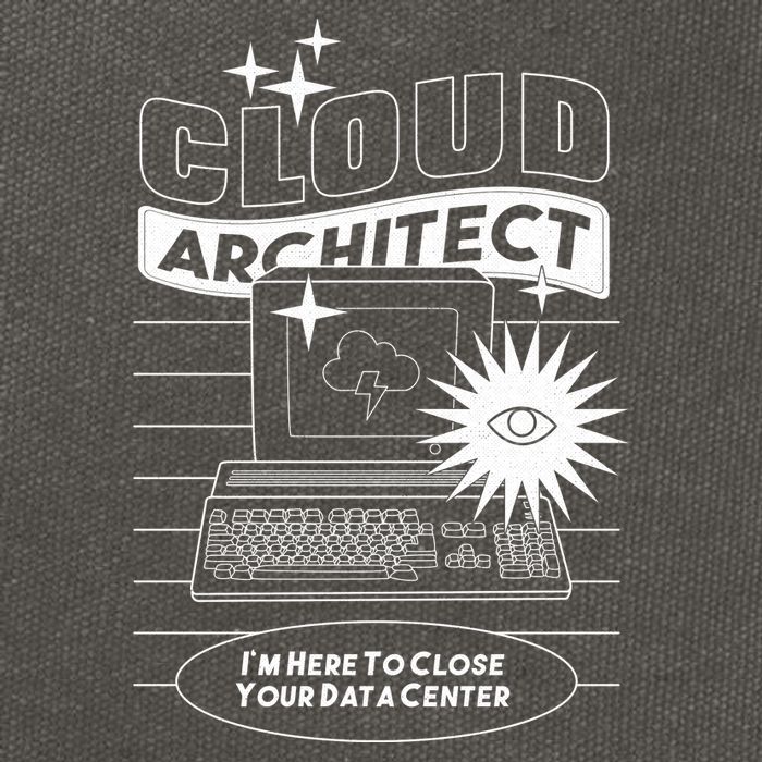 Cloud Architect Data Center Cotton Canvas Backpack