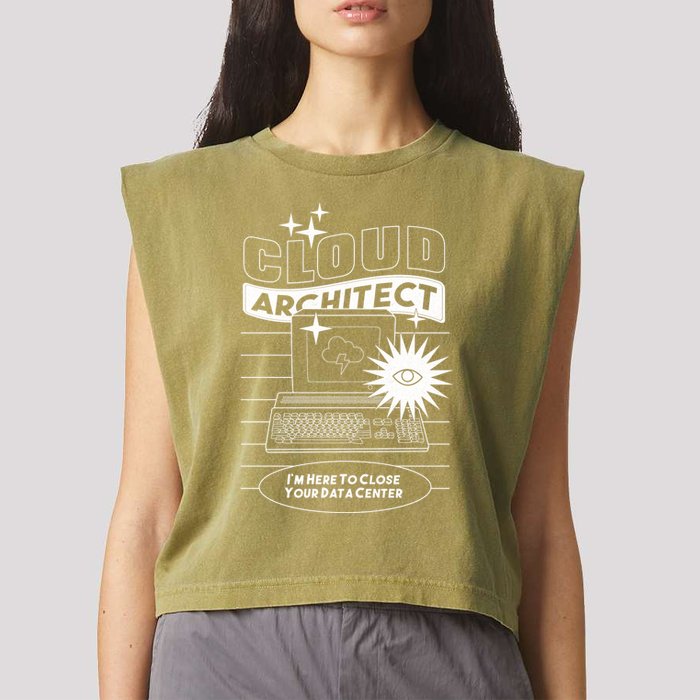 Cloud Architect Data Center Garment-Dyed Women's Muscle Tee