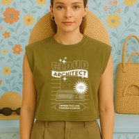 Cloud Architect Data Center Garment-Dyed Women's Muscle Tee