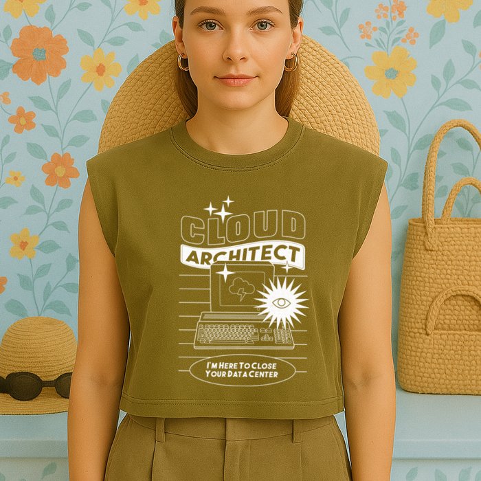 Cloud Architect Data Center Garment-Dyed Women's Muscle Tee