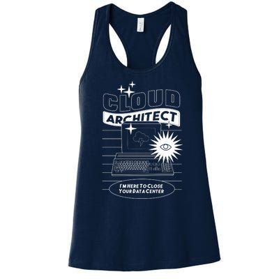 Cloud Architect Data Center Women's Racerback Tank