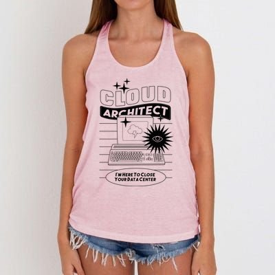 Cloud Architect Data Center Women's Knotted Racerback Tank