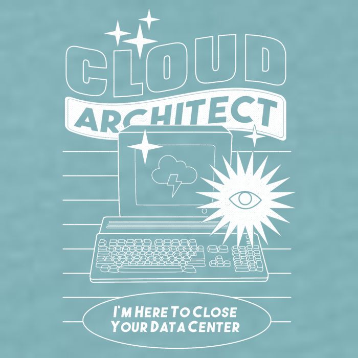 Cloud Architect Data Center Sueded Cloud Jersey T-Shirt
