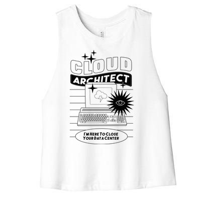 Cloud Architect Data Center Women's Racerback Cropped Tank