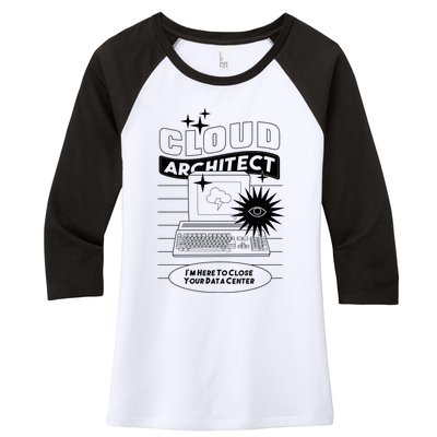 Cloud Architect Data Center Women's Tri-Blend 3/4-Sleeve Raglan Shirt