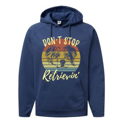 Cute Aussie Dont Stop Retrievin Australian Shepherd Lovers Gift Performance Fleece Hoodie