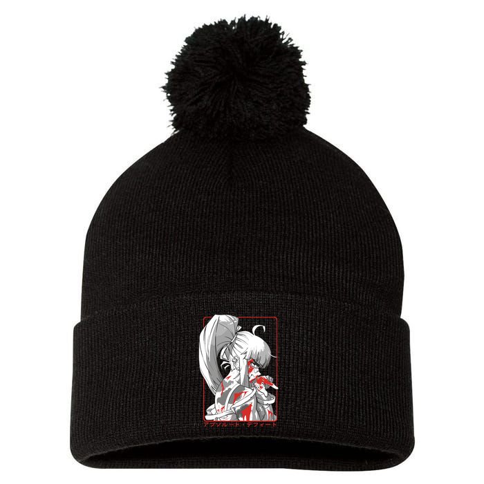 Crow Absolute Defeat Pom Pom 12in Knit Beanie