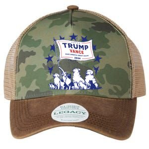 Cats And Dogs For Trump Vance Legacy Tie Dye Trucker Hat