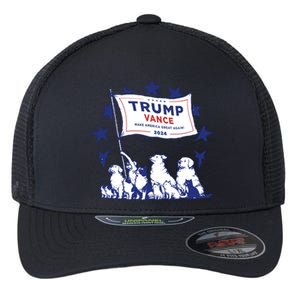 Cats And Dogs For Trump Vance Flexfit Unipanel Trucker Cap