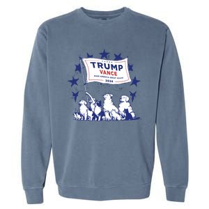 Cats And Dogs For Trump Vance Garment-Dyed Sweatshirt