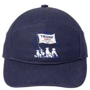 Cats And Dogs For Trump Vance 7-Panel Snapback Hat