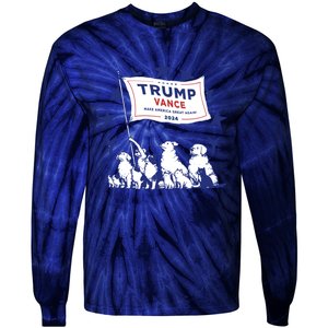 Cats And Dogs For Trump Vance Tie-Dye Long Sleeve Shirt