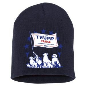 Cats And Dogs For Trump Vance Short Acrylic Beanie