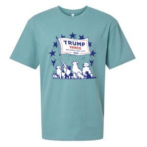 Cats And Dogs For Trump Vance Sueded Cloud Jersey T-Shirt