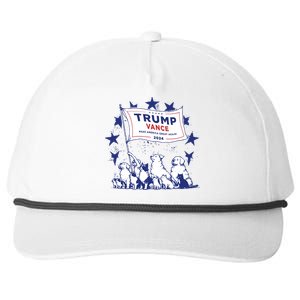 Cats And Dogs For Trump Vance Snapback Five-Panel Rope Hat