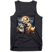 Cat And Dog Selfie With Solar 2024 Eclipse Wearing Glasses Tank Top