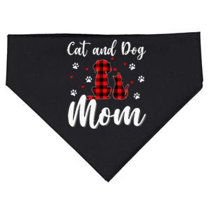 Cats And Dogs Mom Mothers Day Puppy Pets Animals Lover USA-Made Doggie Bandana