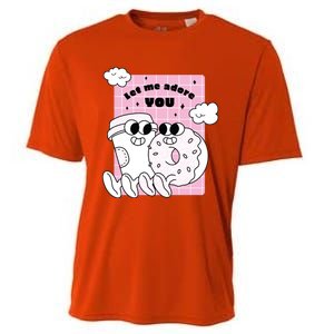 Coffee And Donut Retro Cartoon Food Valentine's Day Cute Gift Cooling Performance Crew T-Shirt