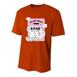 Coffee And Donut Retro Cartoon Food Valentine's Day Cute Gift Youth Performance Sprint T-Shirt