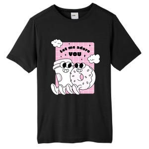 Coffee And Donut Retro Cartoon Food Valentine's Day Cute Gift Tall Fusion ChromaSoft Performance T-Shirt