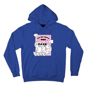 Coffee And Donut Retro Cartoon Food Valentine's Day Cute Gift Hoodie