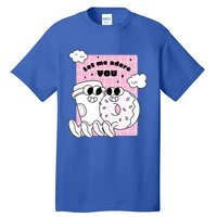 Coffee And Donut Retro Cartoon Food Valentine's Day Cute Gift Tall T-Shirt