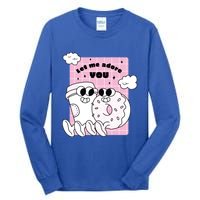 Coffee And Donut Retro Cartoon Food Valentine's Day Cute Gift Tall Long Sleeve T-Shirt