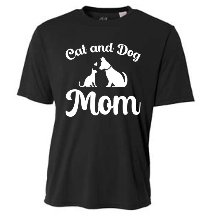 Cats And Dogs Mom Mothers Day Puppy Pets Animals Lover Cooling Performance Crew T-Shirt