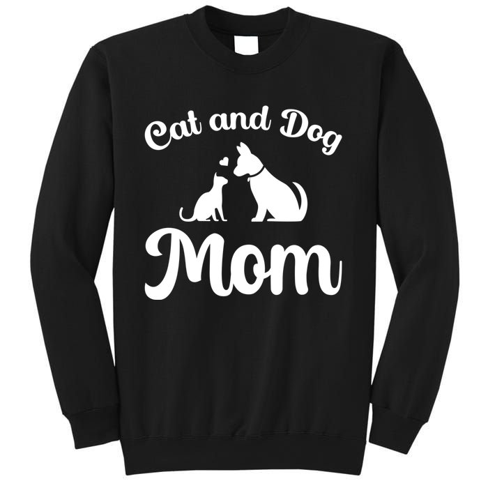 Cats And Dogs Mom Mothers Day Puppy Pets Animals Lover Sweatshirt