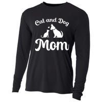 Cats And Dogs Mom Mothers Day Puppy Pets Animals Lover Cooling Performance Long Sleeve Crew