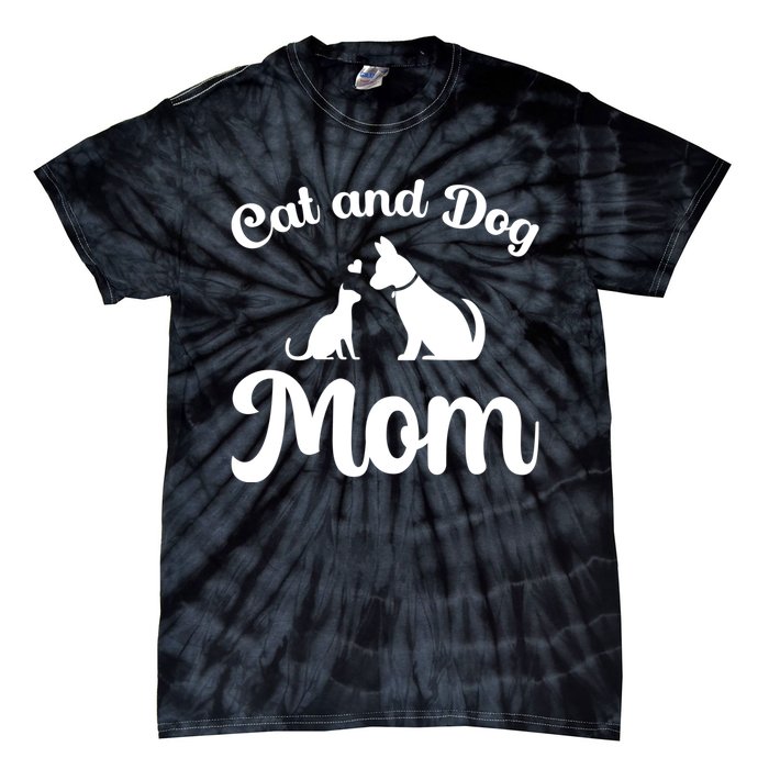 Cats And Dogs Mom Mothers Day Puppy Pets Animals Lover Tie-Dye T-Shirt