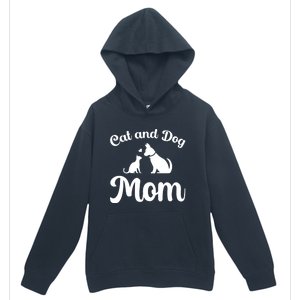 Cats And Dogs Mom Mothers Day Puppy Pets Animals Lover Urban Pullover Hoodie