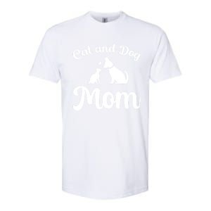 Cats And Dogs Mom Mothers Day Puppy Pets Animals Lover Softstyle CVC T-Shirt