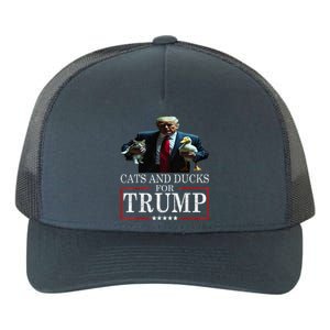 Cats And Ducks For Trump 2024 Kittens And Ducks For Trump Yupoong Adult 5-Panel Trucker Hat