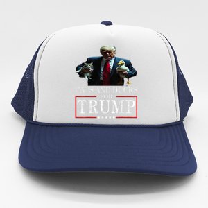 Cats And Ducks For Trump 2024 Kittens And Ducks For Trump Trucker Hat