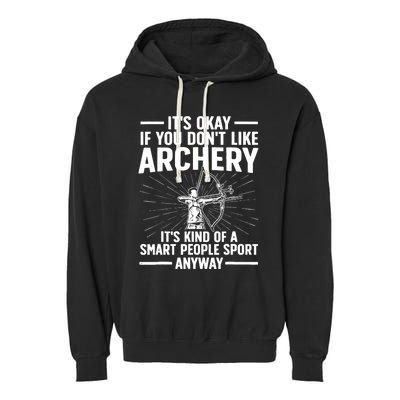 Cute Archery Design For Archer Bow Archery Lover Garment-Dyed Fleece Hoodie