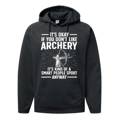 Cute Archery Design For Archer Bow Archery Lover Performance Fleece Hoodie