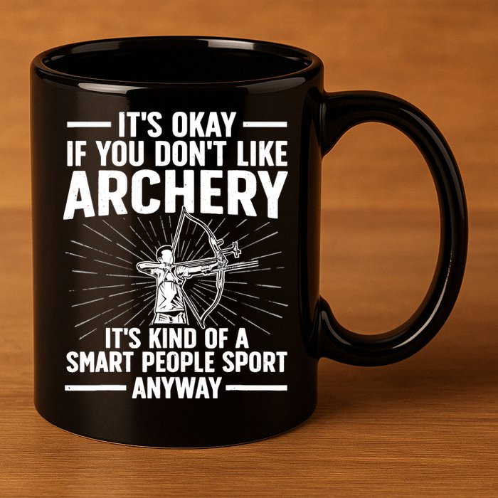 Cute Archery Design For Archer Bow Archery Lover 11oz C Handle Ceramic Mug