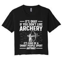 Cute Archery Design For Archer Bow Archery Lover Women's Crop Top Tee