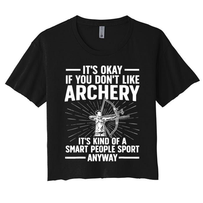 Cute Archery Design For Archer Bow Archery Lover Women's Crop Top Tee