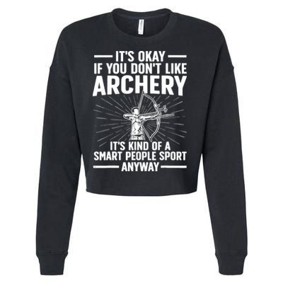 Cute Archery Design For Archer Bow Archery Lover Cropped Pullover Crew
