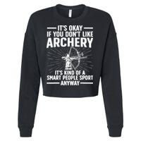 Cute Archery Design For Archer Bow Archery Lover Cropped Pullover Crew