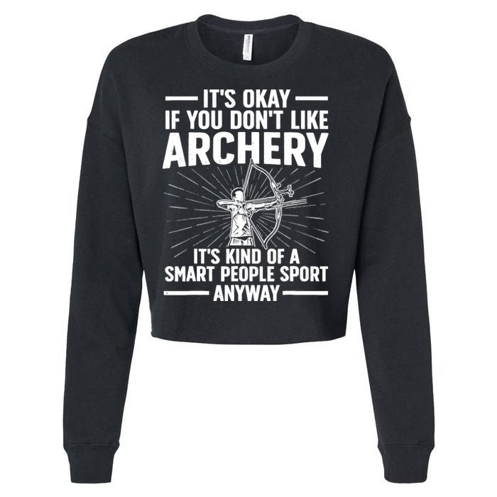 Cute Archery Design For Archer Bow Archery Lover Cropped Pullover Crew