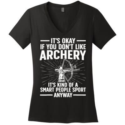 Cute Archery Design For Archer Bow Archery Lover Women's V-Neck T-Shirt