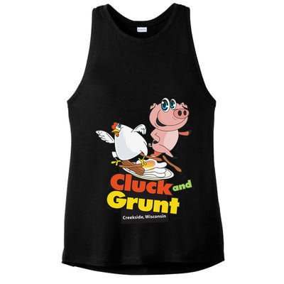 Classic American Diner The Cluck And Grunt Ladies PosiCharge Tri-Blend Wicking Tank