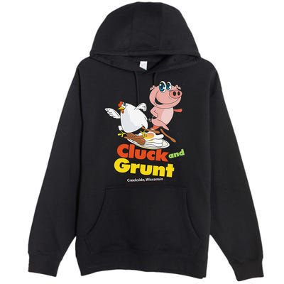 Classic American Diner The Cluck And Grunt Premium Pullover Hoodie
