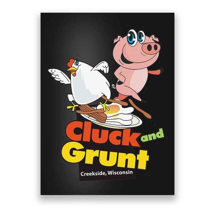 Classic American Diner The Cluck And Grunt Poster