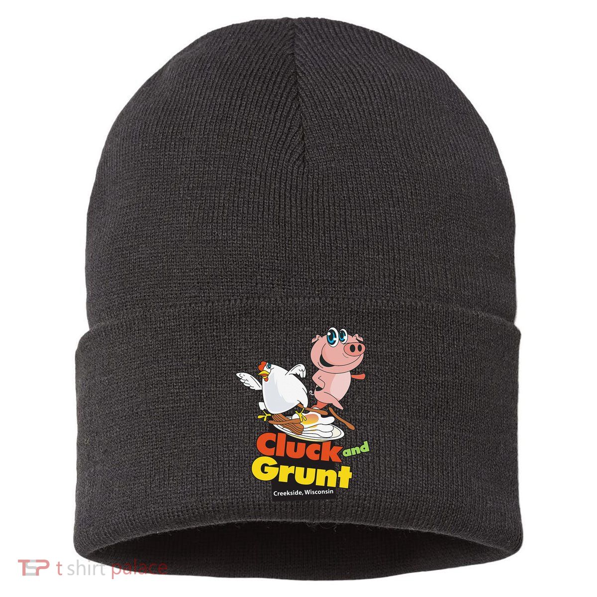 Classic American Diner The Cluck And Grunt Sustainable Knit Beanie